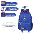 Kit Mochila De Rodinhas e Lancheira Térmica Sonic The Hedgehog Gamer Escolar Infantil Passeio Viagem Estudos