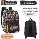 Mochila de Costas Boruto Anime Geek Naruto Escolar Juvenil Volta As Aulas Passeio Viagem Estudos