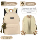 Mochila De Costas Up4you Escolar Juvenil Feminino Com Chaveiro Pelucia Sapo Volta as Aulas Passeio Viagem
