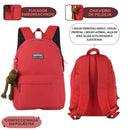 Mochila De Costas Up4you Escolar Juvenil Feminino Com Chaveiro Pelucia Sapo Volta as Aulas Passeio Viagem