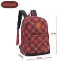 Mochila Mala Escolar Grifinoria Harry Potter Hogwarts Xadrez Unissex Volta Aulas Resistente Espaçosa