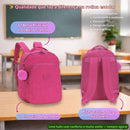Mochila De Costas UP4YOU Pink Juvenil Feminino Escolar Resistente Volta As Aulas Estilosa Passeio Viagem