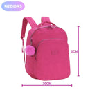 Mochila De Costas UP4YOU Pink Juvenil Feminino Escolar Resistente Volta As Aulas Estilosa Passeio Viagem