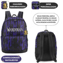 Mochila de Costas Wandinha Roxa para Escola Infantil Estudo Família Addams - Luxcel