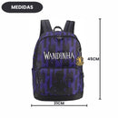 Mochila de Costas Wandinha Roxa para Escola Infantil Estudo Família Addams - Luxcel