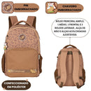 Kit Mochila De Costas e Estojo Box Capivara Fofa UP4YOU Infantil Escolar Volta As Aulas Espaçosa