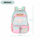 Mochila De Costas Amigos Da Hello Kitty My Melody Cinnamoroll Infantil Escolar Meninas Volta as Aulas Passeio Viagem