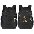 Mochila Costas Turma Do Snoopy Charlie Brown Preto Amarelo Desenho Cartoon
