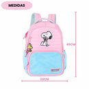 Mochila De Costas Snoopy Rosa Roxo Infantil Escolar Meninas Charlie Brown Volta As Aulas Passeio Viagem Resistente