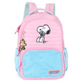 Mochila De Costas Snoopy Rosa Roxo Infantil Escolar Meninas Charlie Brown Volta As Aulas Passeio Viagem Resistente