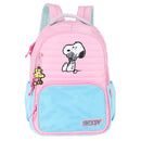 Mochila De Costas Snoopy Rosa Roxo Infantil Escolar Meninas Charlie Brown Volta As Aulas Passeio Viagem Resistente