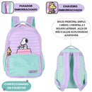 Mochila De Costas Snoopy Rosa Roxo Infantil Escolar Meninas Charlie Brown Volta As Aulas Passeio Viagem Resistente