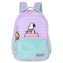 Mochila De Costas Snoopy Rosa Roxo Infantil Escolar Meninas Charlie Brown Volta As Aulas Passeio Viagem Resistente