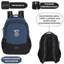 Mochila Costas Juvenil Harry Potter Preta Escudo Hogwarts Voltas Aulas Espaçosa Escola Estudo Passeio Viagem Escolar