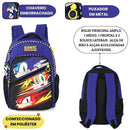 Kit Mochila De Costas e Estojo Box Sonic The Hedgehog Tails Knucles Games Azul Infantil Escolar Volta As Aulas