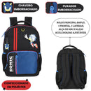 Mochila De Costas Sonic The Hedgehog Preta Escolar Gamer Infantil Volta As Aulas Resistente Passeio Viagem