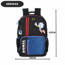 Mochila De Costas Sonic The Hedgehog Preta Escolar Gamer Infantil Volta As Aulas Resistente Passeio Viagem