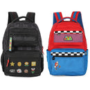 Mochila de Costas Super Mario Bros Nintendo Infantil Azul Preto Escolar Gamer Volta As Aulas Durável