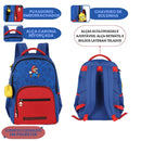 Mochila De Costas Super Mario Bros Azul Nintendo Gamer Escolar Infantil Menino Viagem Passeio Aulas