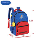 Kit Mochila De Costas e Estojo Triplo Super Mario Bros Azul Nintendo Infantil Gamer Escolar Volta As Aulas