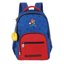 Mochila De Costas Super Mario Bros Azul Nintendo Gamer Escolar Infantil Menino Viagem Passeio Aulas