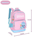 Mochila De Costas Stitch Disney Azul Rosa Desenho Escolar Infantil Menina Volta As Aulas Passeio Viagem