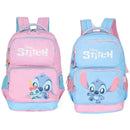Mochila De Costas Stitch Disney Azul Rosa Desenho Escolar Infantil Menina Volta As Aulas Passeio Viagem