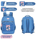 Mochila De Costas Disney Stitch Escolar Infantil Rosa Azul Desenho Volta As Aulas Resistente Viagem Passeio