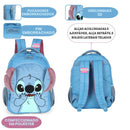 Mochila De Costas Disney Stitch Angel 3D infantil Escolar Volta As Aulas Resistente Passeio Viagem Estudos