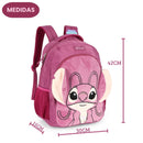 Mochila De Costas Disney Stitch Angel 3D infantil Escolar Volta As Aulas Resistente Passeio Viagem Estudos
