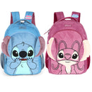 Mochila De Costas Disney Stitch Angel 3D infantil Escolar Volta As Aulas Resistente Passeio Viagem Estudos