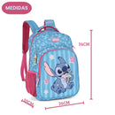 Mochila De Costas Stitch Angel Disney Infantil Escolar Menina Volta As Aulas Resistente Passeio Viagem