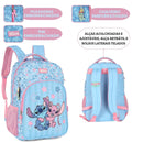 Mochila De Costas Stitch Angel Disney Infantil Escolar Menina Volta As Aulas Resistente Passeio Viagem