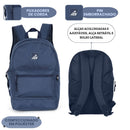 Mochila De Costas ADV Preto Azul Vinho Rose Unissex Juvenil Volta As Aulas Resistente Estudos Viagem Passeio