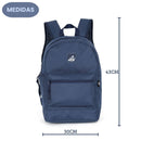 Mochila De Costas ADV Preto Azul Vinho Rose Unissex Juvenil Volta As Aulas Resistente Estudos Viagem Passeio