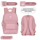 Mochila De Costas ADV Preto Azul Vinho Rose Unissex Juvenil Volta As Aulas Resistente Estudos Viagem Passeio