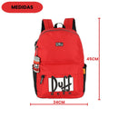 Mochila De Costas Simpsons Duffy Beer Escolar Juvenil Homer Volta As Aulas Resistente Espaçosa Aulas