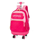 Mochila de Carrinho UP4YOU 360° Juvenil Escolar Meninas Volta às Aulas Rodinhas Alça Notebook Espaçosa