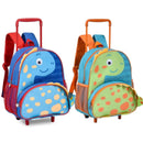 Mochila de Carrinho Mala Bolsa Dinossauro Verde Azul Infantil Masculino Clio Megalomania