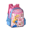 Mochila de Costas Mala Bolsa Alice no País das Maravilhas Rosa Infantil Feminino Escolar Clio Megalomania
