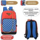 Mochila De Costas Mulher Maravilha Liga Da Justiça DC Comics Escolar Infantil Meninas Volta As Aulas