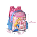 Mochila de Costas Mala Bolsa Alice no País das Maravilhas Rosa Infantil Feminino Escolar Clio Megalomania