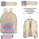Mochila Escolar Juvenil Up4you Larissa Manoela Feminino Volta as Aulas Espaçosa Passeio Estilosa