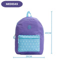 Mochila Feminina Costas Coração Escolar Clio Juvenil Estilosa Espaçosa Passeio Estudo Volta as Aulas