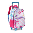 Mochila de Carrinho Holográfica Mala Bolsa Duas Alças Escolar Juvenil Feminino Clio Megalomania