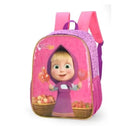 Mochila de Costas Infantil Masha e o Urso Escolar Rosa Menina Desenho - Luxcel Megalomania