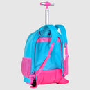 Mochila de Carrinho Rodinha Luluca Juvenil Rosa Lilás Azul Escolar Volta Aula Feminina Menina Youtuber Clio Megalomania