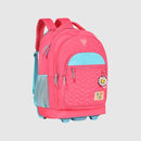 Mochila de Carrinho Rodinha Luluca Juvenil Rosa Lilás Azul Escolar Volta Aula Feminina Menina Youtuber Clio Megalomania