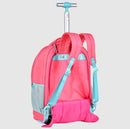Mochila de Carrinho Rodinha Luluca Juvenil Rosa Lilás Azul Escolar Volta Aula Feminina Menina Youtuber Clio Megalomania