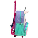 Mochila de Carrinho Mala Bolsa Unicórnio Rosa Roxo Lancheira Térmica Duas Alças Lanchinho Escolar Infantil Feminino Clio Megalomania
